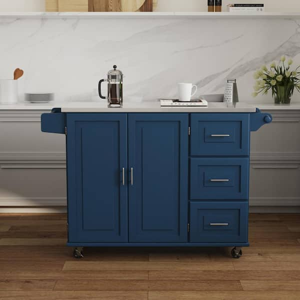 This blueberry blue kitchen offered the ultimate in convenience back in the  60s - Click Americana