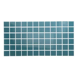 Restore Teal 12 in. x 24 in. Glazed Ceramic Mosaic Tile (24 sq. ft./Case)