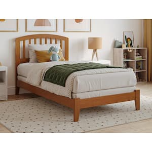 Richmond Light Toffee Natural Bronze Solid Wood Frame Twin Foundation Panel Bed