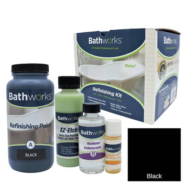 Black High-Gloss Roll-On Sink Refinishing Kit (1/2 pt)