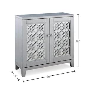 Mirrored Diamond Filigree Hallstand/Entryway Table with Adjustable Shelf