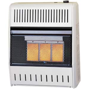 15,000 BTU Liquid Propane Ventless Infrared Plaque Heater with Base Feet, T-Stat Control