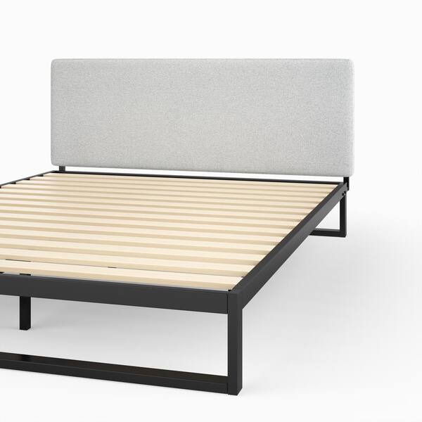 Zinus Parker 78 in. W Light Grey Upholstered King Headboard