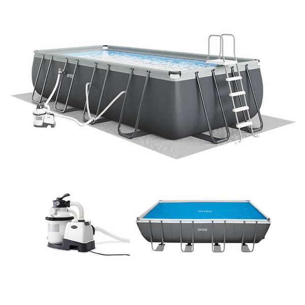 Ultra 18 ft. x 9 ft. x 52 in. Ultra XTR Rectangular Frame Pool and Solar Cover