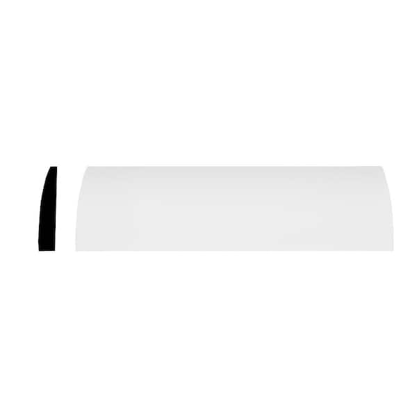 TRIMFINITY 13/32 in. x 1-1/4 in. x 96 in. Polystyrene White Ranch Stop Molding
