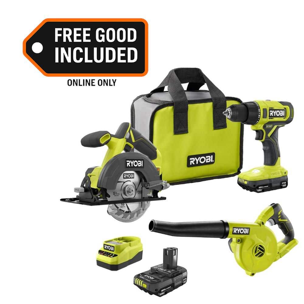 ONE+ 18V Cordless 2-Tool Combo Kit with (2) 1.5 Ah Batteries, Charger, and FREE ONE+ Cordless Compact Workshop Blower price history on PriceWatchPro