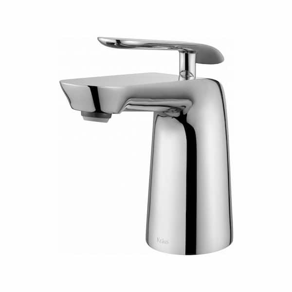 KRAUS Seda Single Hole Single-Handle Basin Bathroom Faucet in Chrome