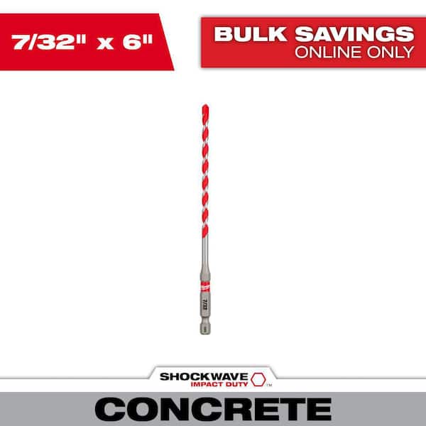 7/32 in. x 4 in. x 6 in. SHOCKWAVE Carbide Hammer Drill Bit