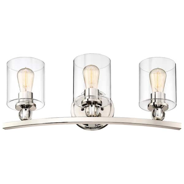 Minka Lavery Studio 5 Collection 3-Light Polished Nickel Bath Light