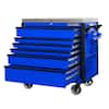 Extreme Tools EX Professional 41 in. 6-Drawer Tool Utility Cart with  Stainless Steel Slider Top and Bumpers in Blue EX4106TCSBLBK - The Home  Depot