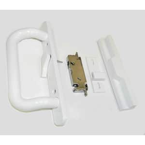 White Sliding Door Handle and Lock Set