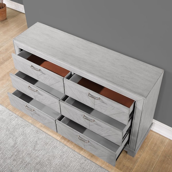 Steve Silver Montana Gray 6 Drawers 62 in. Dresser MON900DRT