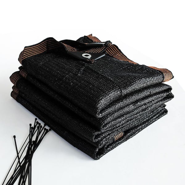 Shade Cloth with Gromments Black 70% Sun Net UV Resistant for Greenhouse Garden Pergola Patio Kennel, 10 ft. x 30 ft.