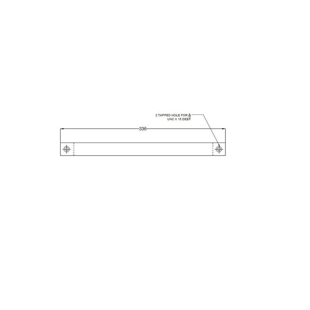 Matte Black Iron Bar Pull Handle with Mounting Hardware
