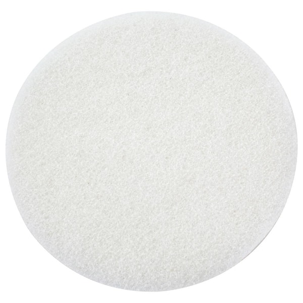 Unbranded 5 in. x 5 in. 1200 Grit Ultra Fine White Woven Pad with Velcro Back (20-Pack)