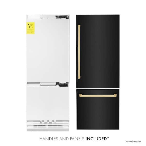 Black and deals gold fridge freezer