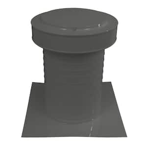 9 in. Dia Keepa Vent an Aluminum Static Roof Vent for Flat Roofs in Weatherwood