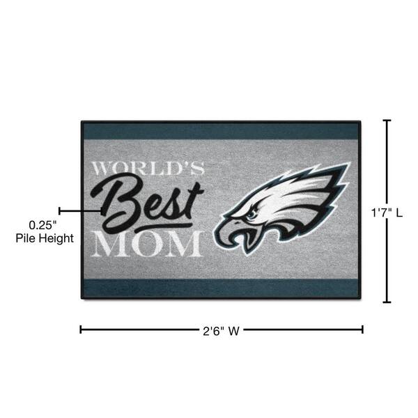 FANMATS Philadelphia Eagles 3 ft. x 6 ft. Football Field Rug