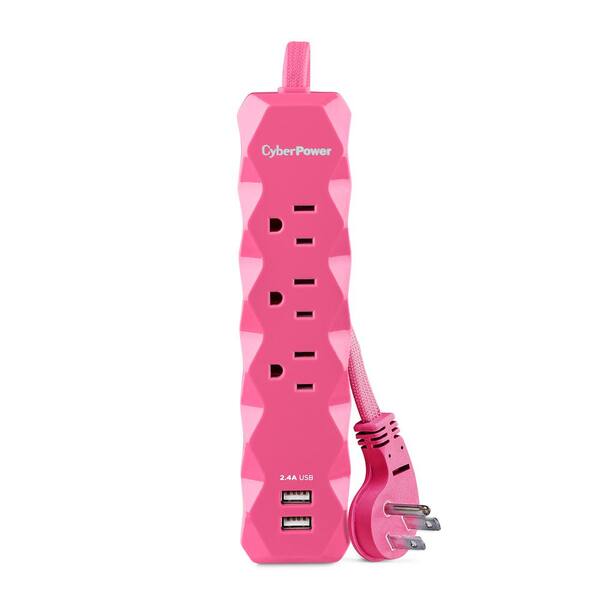 Photo 1 of 3 ft. 3-Outlet 2-USB 280J Surge Protector