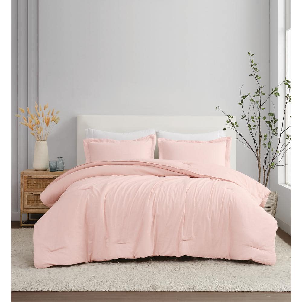 Reviews for Brooklyn Loom 3Piece Blush Solid 100 Linen King Comforter