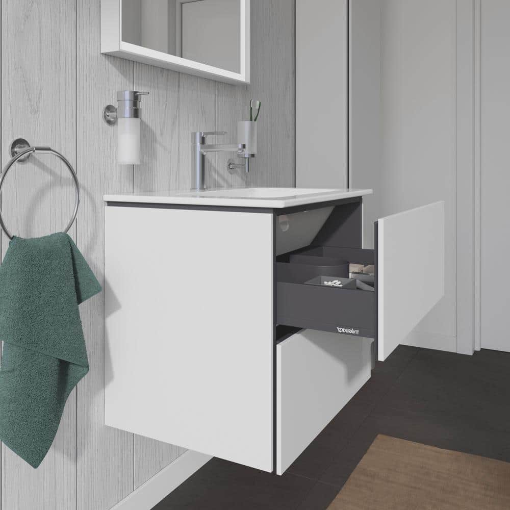 24.38'' White Wall-Mounted Single Bathroom Vanity