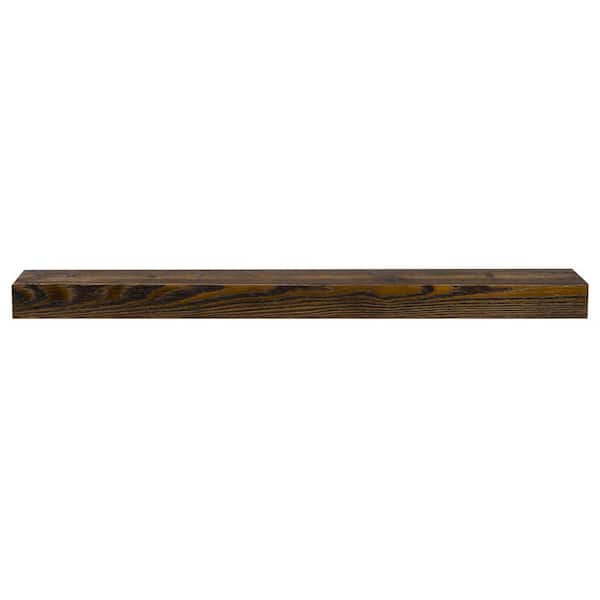 Dogberry Collections 48 in. x 6 in. Dark Chocolate Solid Timber Decorative Wall Shelf
