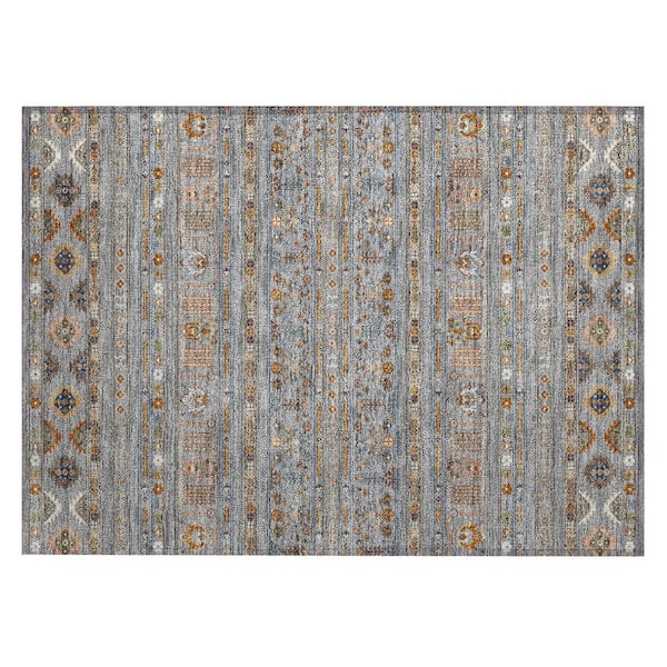 Addison Rugs Chantille Machine Washable Indoor/Outdoor Abstract ACN2244 Gray 1 ft. 8 in. x 2 ft. 6 in. Accent Rug