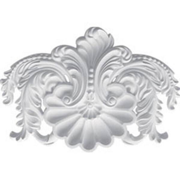 Ekena Millwork 18-1/4 in. x 12-3/8 in. x 1-3/4 in. Shell Center Onlay ...