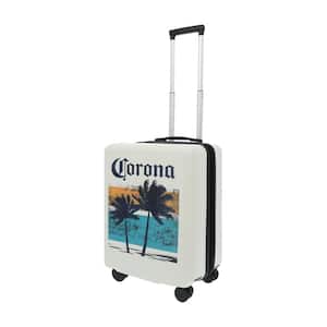 Corona 22 .5 in. White Carry-On Luggage Suitcase