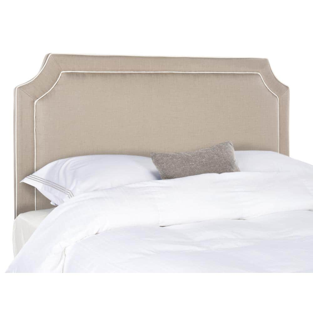 SAFAVIEH Dane Beige/White Queen Upholstered Headboard MCR4686D - The ...