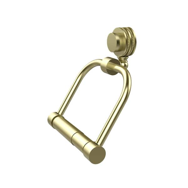 Allied Brass Venus Collection Single Post Toilet Paper Holder with Dotted Accents in Satin Brass