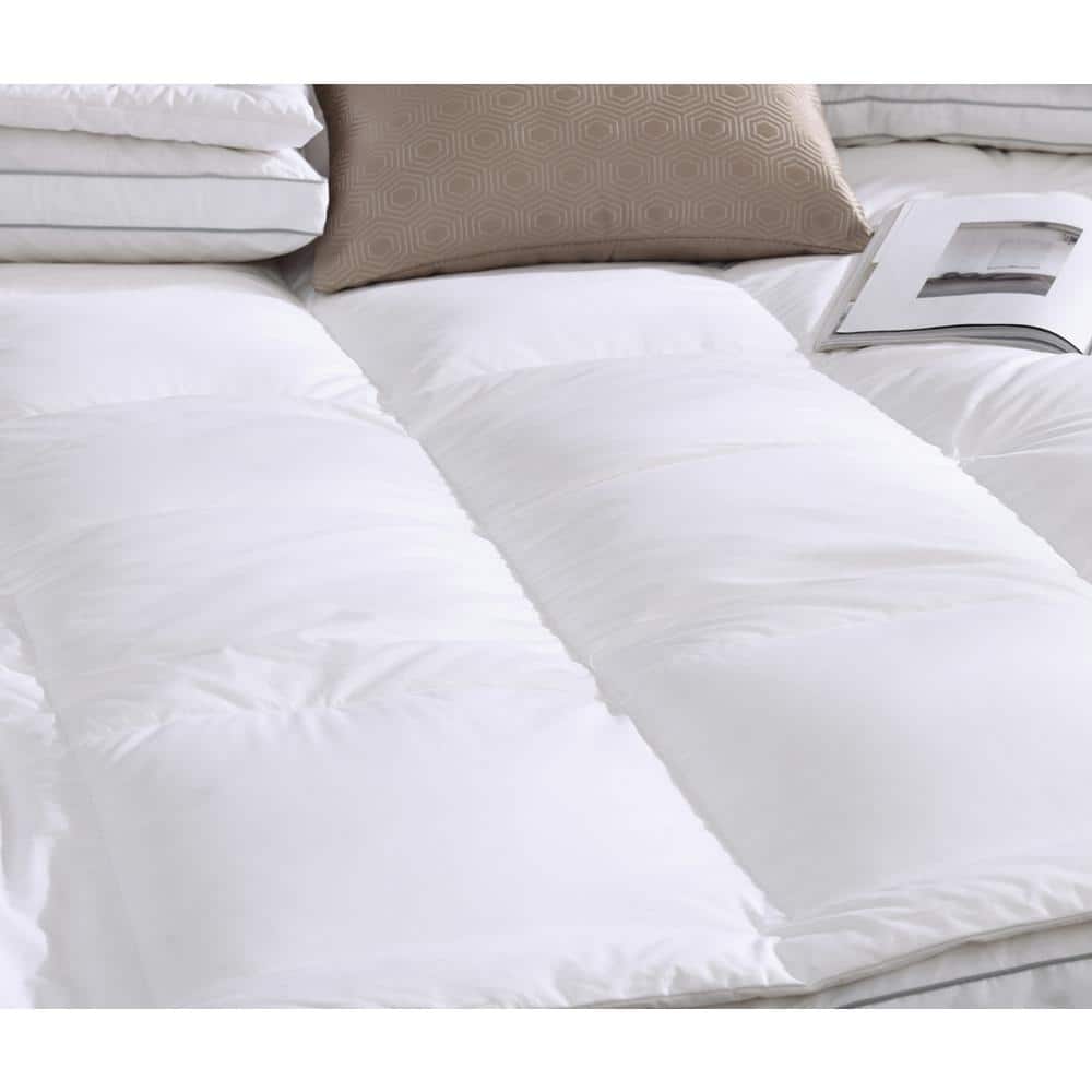 Twin White Down Feather Fill Bedspread
