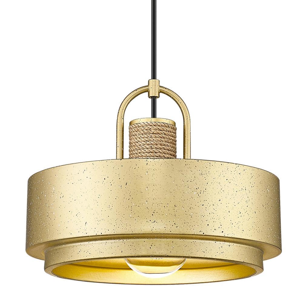 60 -Watt 1 Light Gold Shaded Pendant Light with Metal Shade, No Bulbs Included price history on PriceWatchPro
