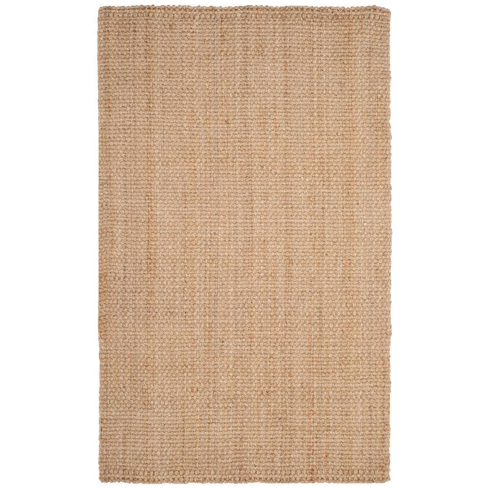 Natural Fiber Beige 8 ft. x 10 ft. Modern Solid Area Rug