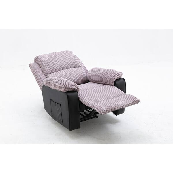 Clihome Purple Velvet Fabric&PU 3Position Hardwood Frame Manual