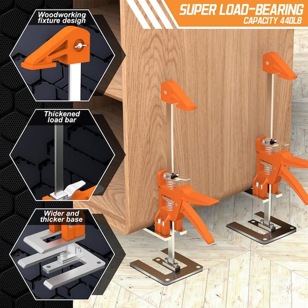 Laybus 15.5 Orange Jack Post, Stainless Steel Furniture Lifts with