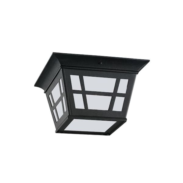 Herrington Black 2-Light Outdoor Flush Mount