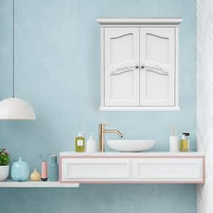 Versailles 22 in. W x 23.75 in. H x 8 in. D Removable Wall Cabinet in White