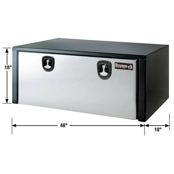 BUYERS PRODUCTS 18 in. x 18 in. x 48 in. Gloss Black Steel