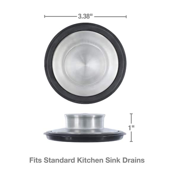 Kitchen Sink Stopper (#STP-PL) - Black Plastic Sink Plug Drain Stopper -  Replacement Garbage Disposal Stopper | Kitchen Sink Drain for Kohler