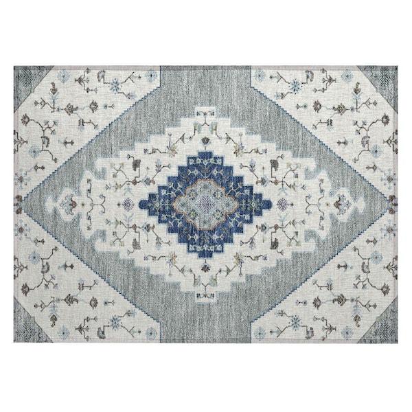 Chantille Machine Washable Indoor/Outdoor Abstract ACN2472 Ivory 2 ft. x 3 ft. Area Rug