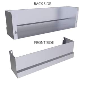 Designer 22.5 in. W x 4.5 in. D x 5 in. H 304 Stainless Steel Heavy-Duty Speed Rail Pocket Shelf Panel