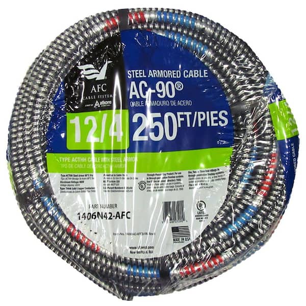 AFC Cable Systems 12/4 x 250 ft. BX/AC-90 Solid Cable
