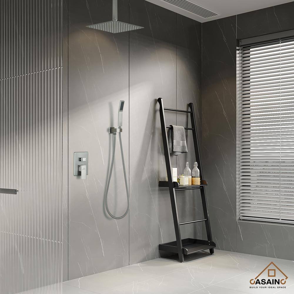 12'' Matte Black Nickel Rain Shower System with Handheld