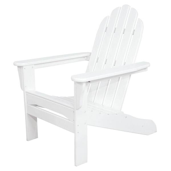 Ivy Terrace White Plastic Patio Adirondack Chair