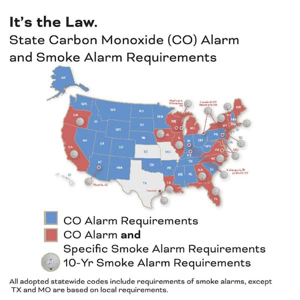 Kidde 10-Year Worry Free Smoke & Carbon Monoxide Detector, Lithium Battery  Powered with Voice Alarm, 2-Pack 21029621 - The Home Depot