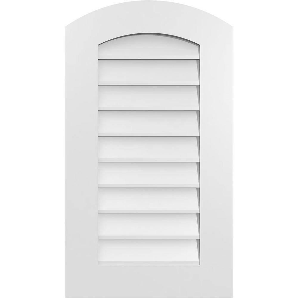 18 in. x 32 in. Arch Top Surface Mount PVC Gable Vent: Functional with Standard Frame price history on PriceWatchPro
