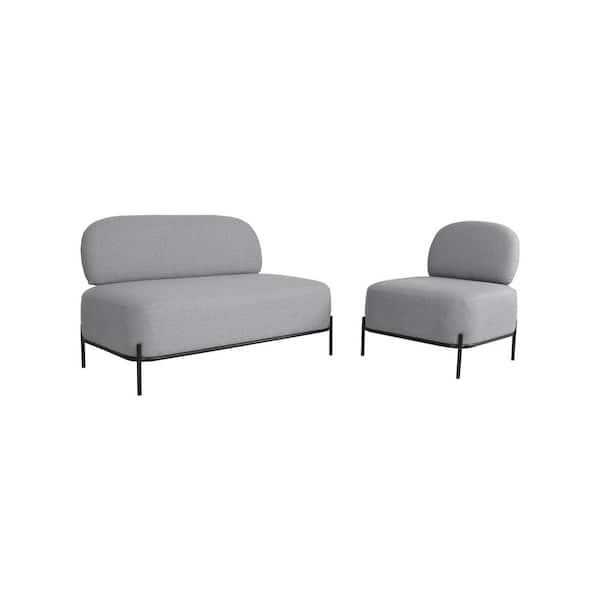 ARTFUL LIVING DESIGN Flora Dove Living Room Sets with Metal Legs