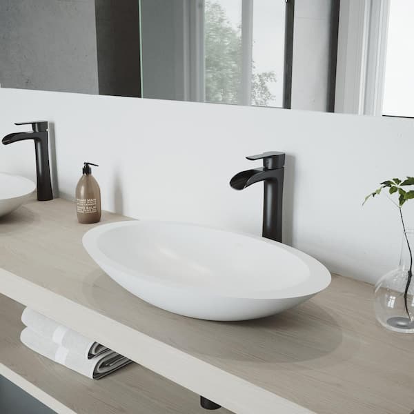 VIGO Niko Single Handle Single-Hole Bathroom Vessel Faucet in