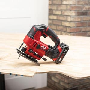 PWRCORE 20-Volt Lithium-Ion Cordless 7/8 in. Stroke Length Jigsaw Kit